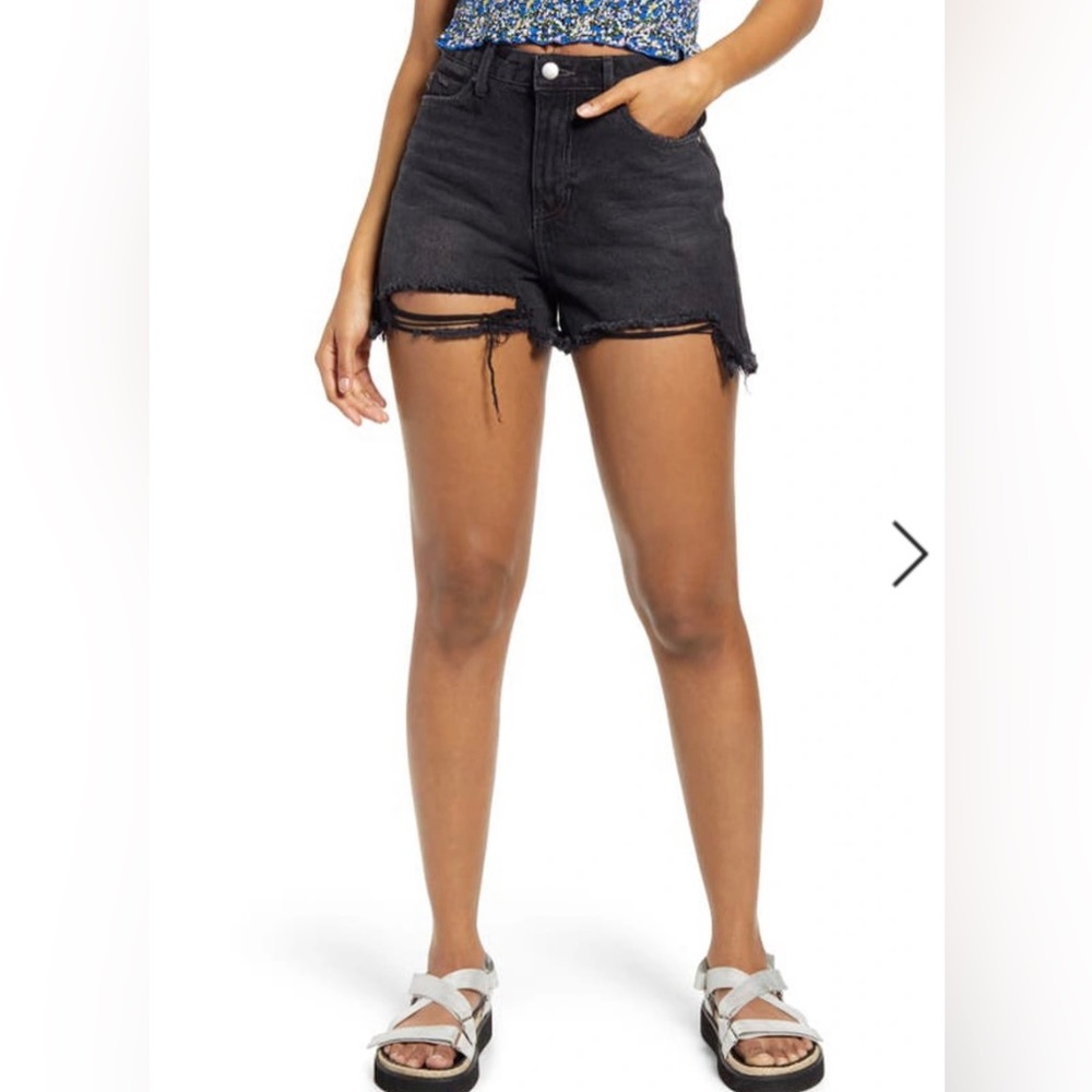 BP Nordstrom | Be Responsible High Rise Destroyed Cut Off Black Denim Shorts🩶